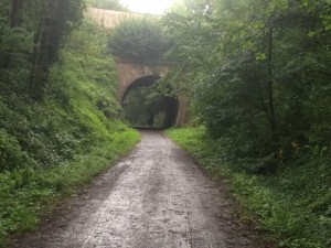 Eisenbahntrasse bei Regen